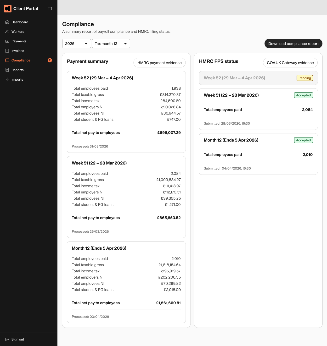 Client Portal Compliance
