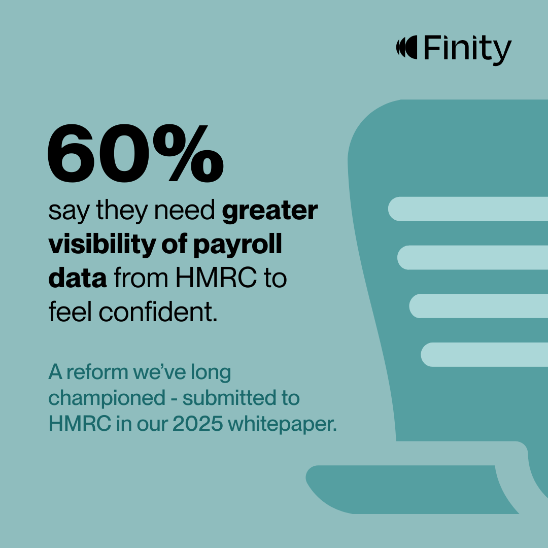 60% of payroll professionals say they need greater visibility of payroll data from HMRC to feel confident
